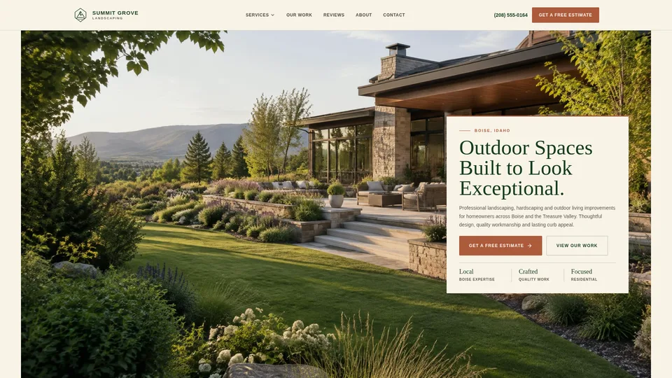 Summit Grove Landscaping landscaping website design